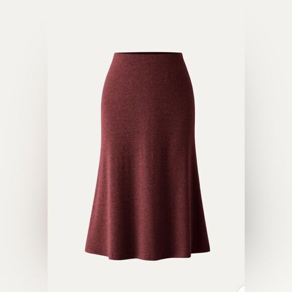 040 NWT OGL Soft Thermal Pull-On Midi Skirt - Ancora Size XS - Picture 1 of 7